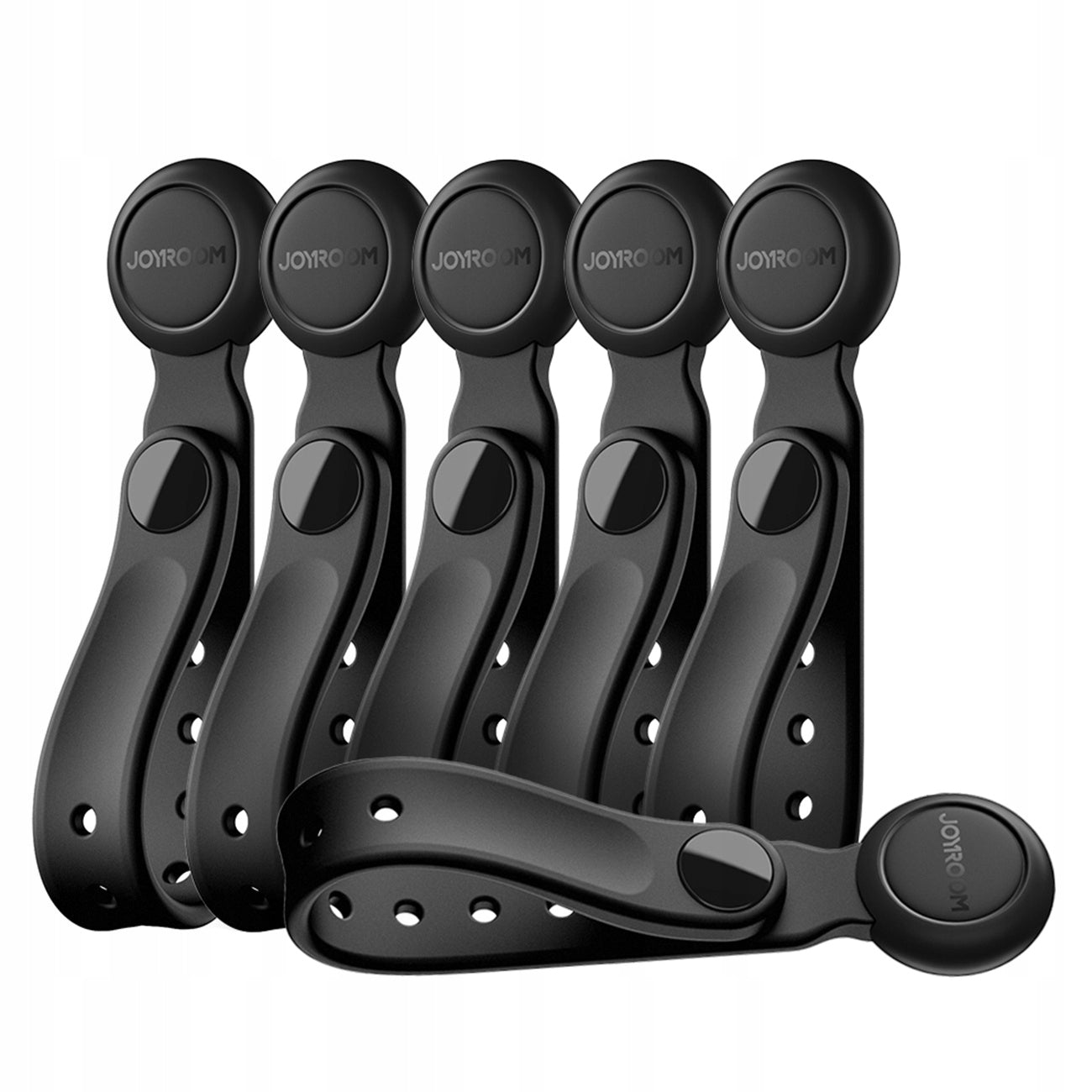 CABLE ORGANIZER SILICONE BAND WITH MAGNET CABLE CLIPS SET x6