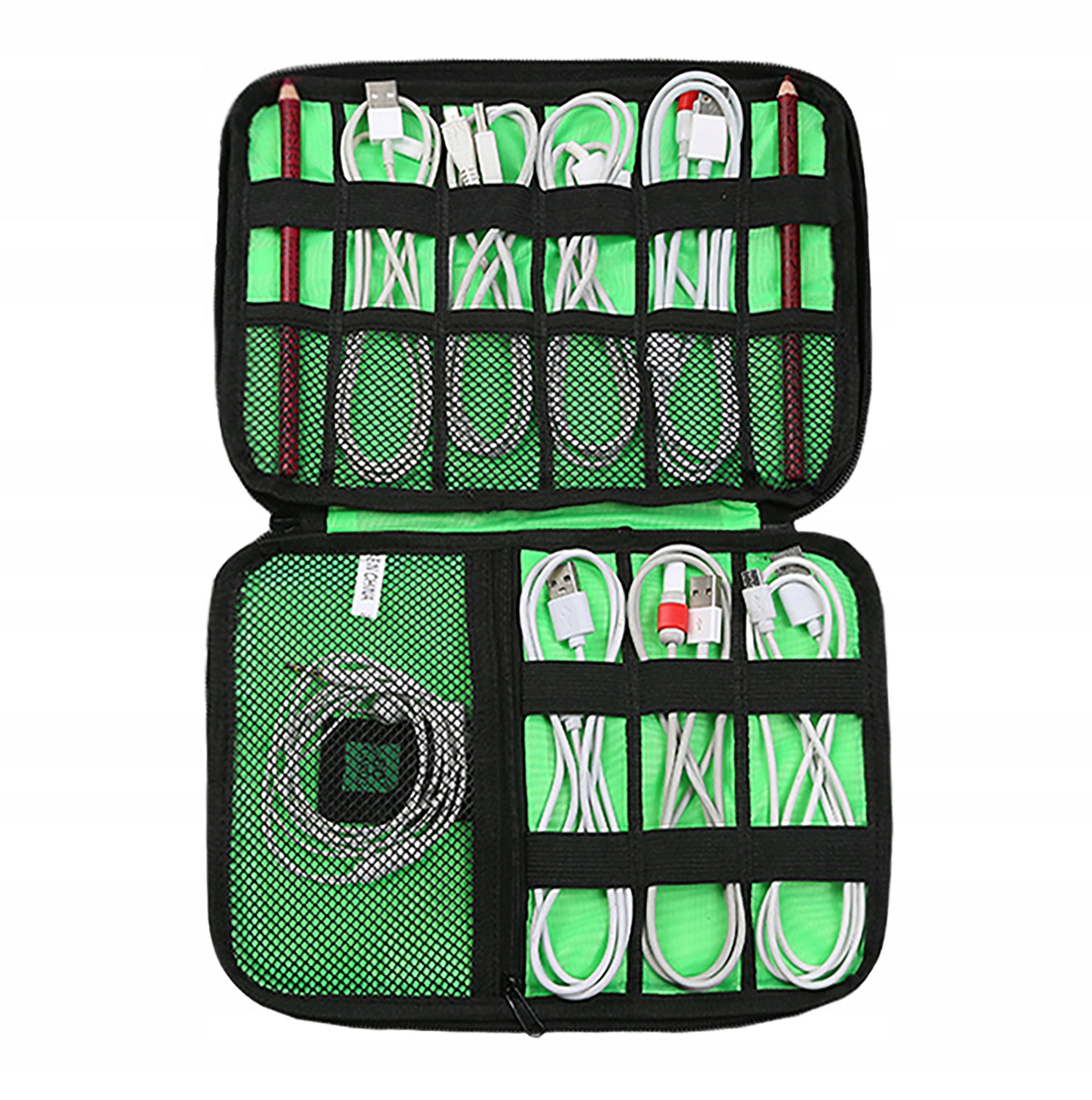 CABLE ORGANIZER TRAVEL BAG CHARGER CASE SD CARD DRIVES AND MORE