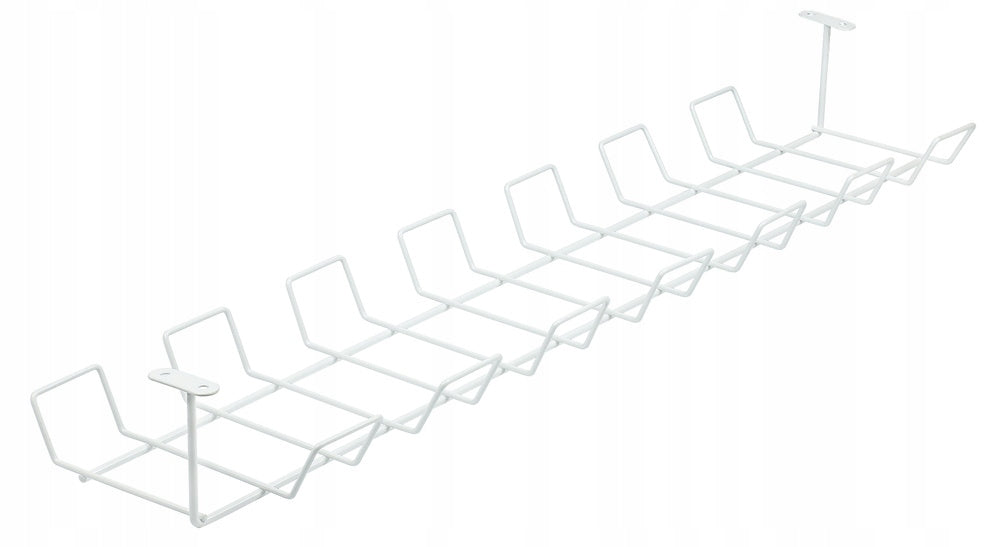 CABLE ORGANIZER UNDER COUNTERTOP BASKET SHELF FOR DESK CABLES WHITE EAN (GTIN) 5903726631990