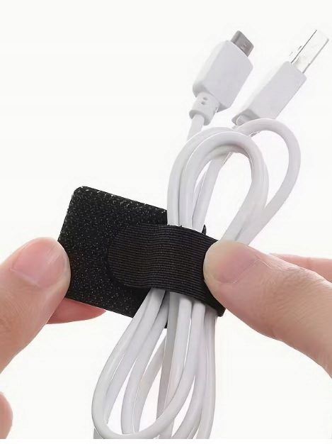 CABLE ORGANIZER VELCRO TAPE BAND FOR FIXING SELF-ADHESIVE CABLES 10 Packaging status original