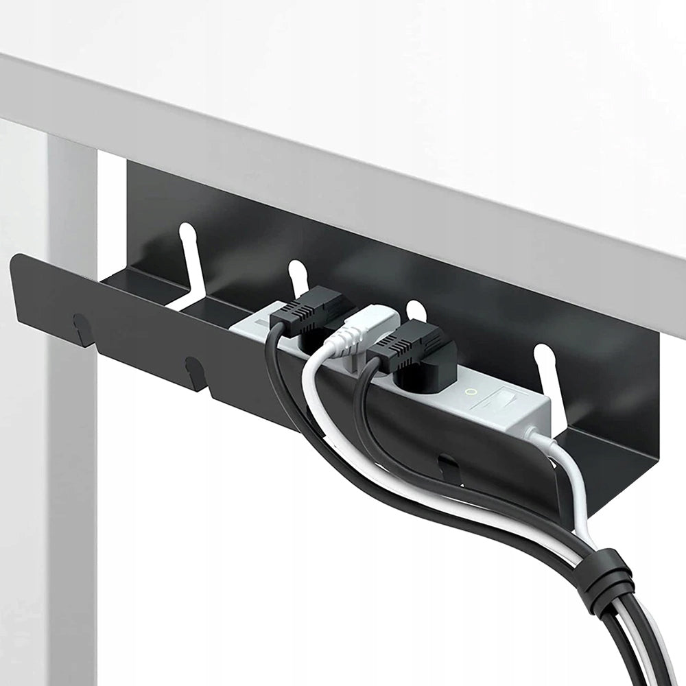 CABLE ORGANIZER WIRES STRIP EXTENSION TABLE TOP DESK SHELF BASKET Color black