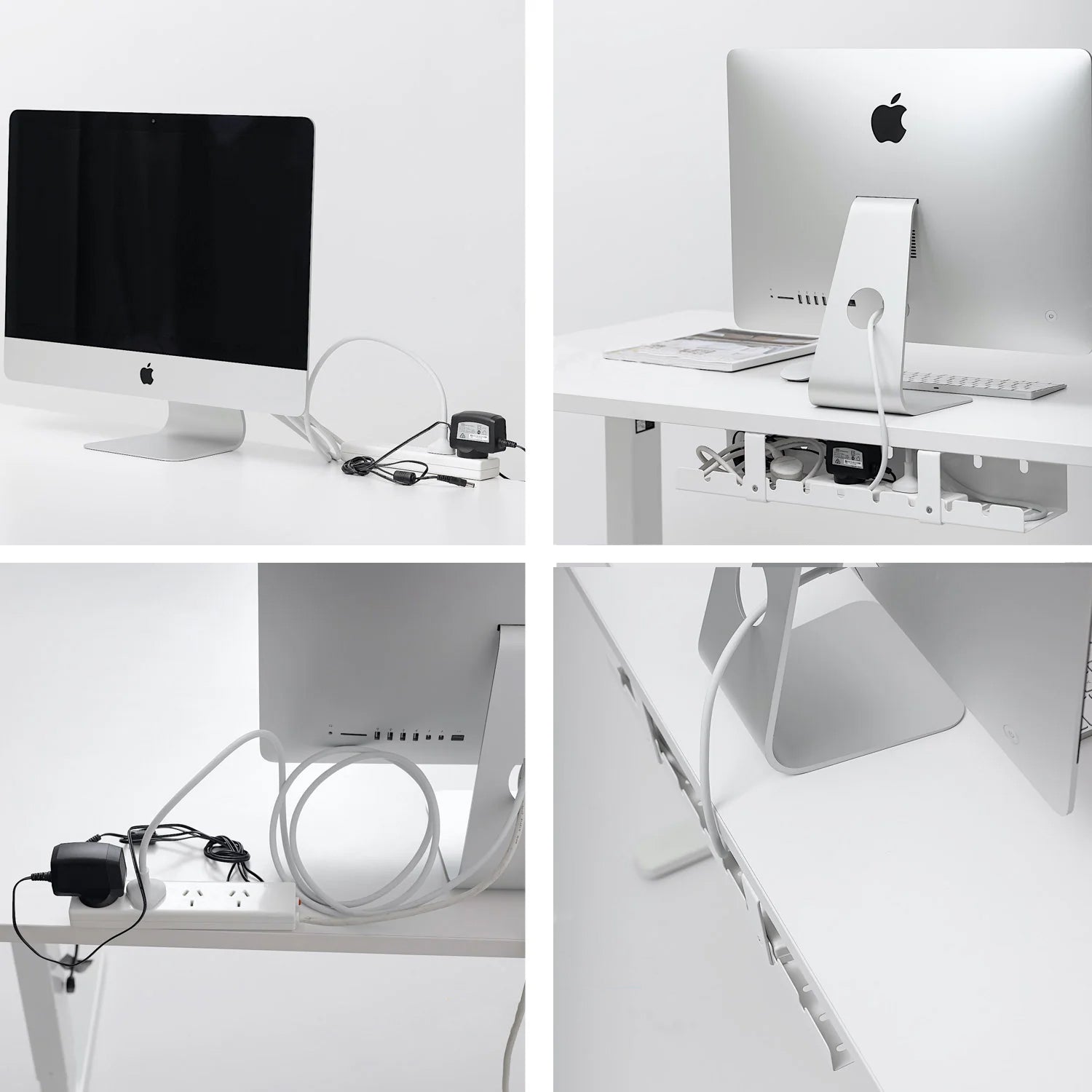 CABLE ORGANIZER WIRES UNDER THE DESK BASKET SHELF CABLE GUIDE Packaging status original