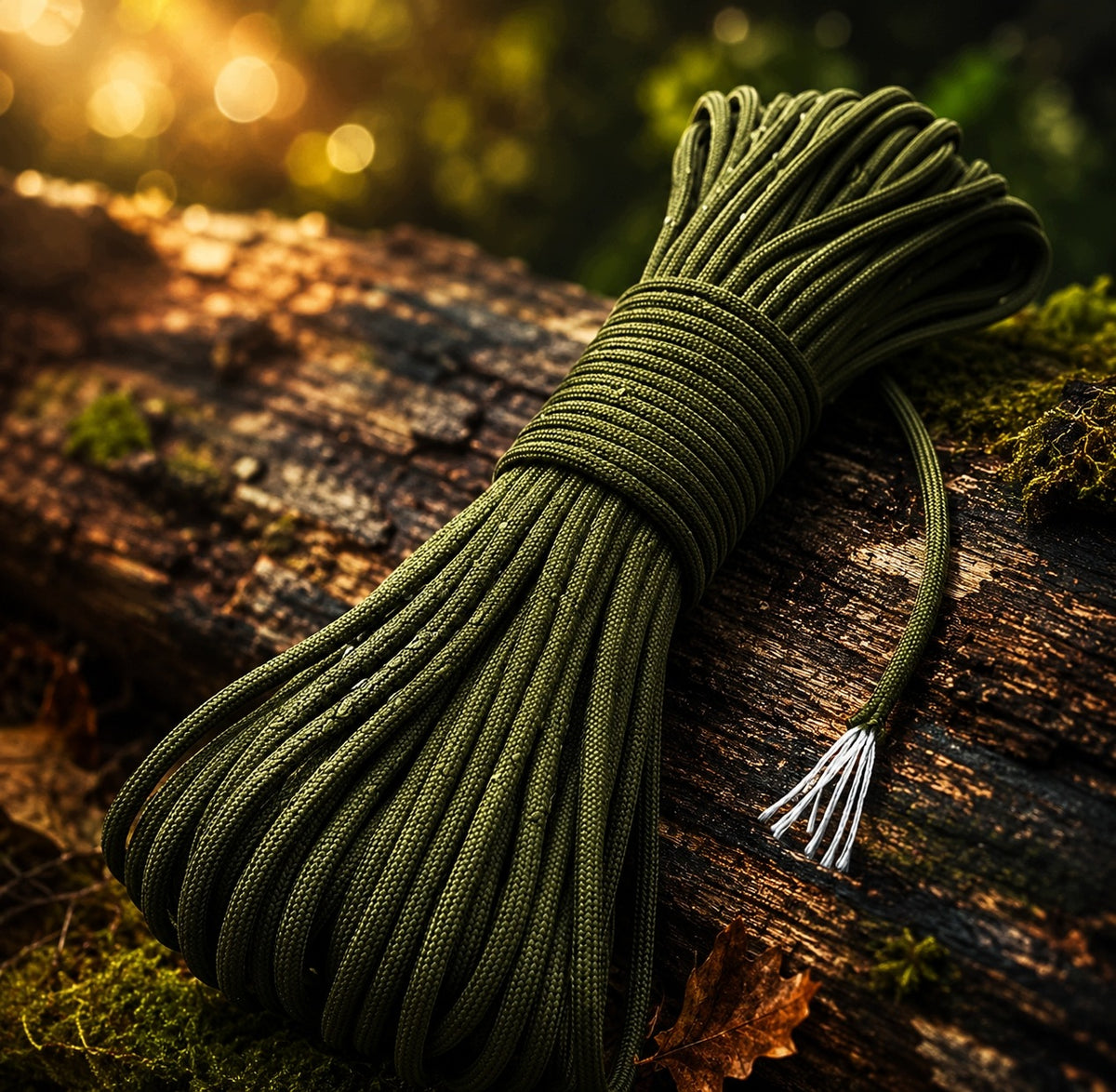 CABLE PARACORD STRONG DURABLE SURVIVAL OLIVE 180kg 30m DURABLE STRONG Packaging status original