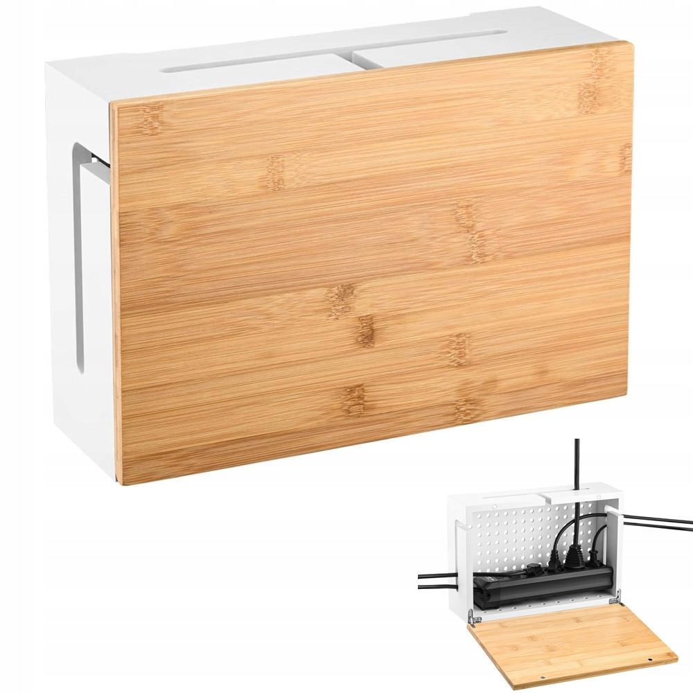 CABLE STRIP ORGANIZER WIRES CABLE BOX CONTAINER WOOD BOX