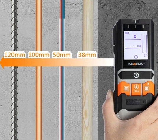 CABLE WIRE DETECTOR WALL METAL PIPE DETECTOR + HUMIDITY METER Kind moisture meter