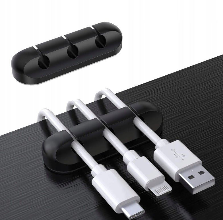 CABLE WIRE ORGANIZER SELF ADHESIVE CHARGER HANGER HOLDER x 3