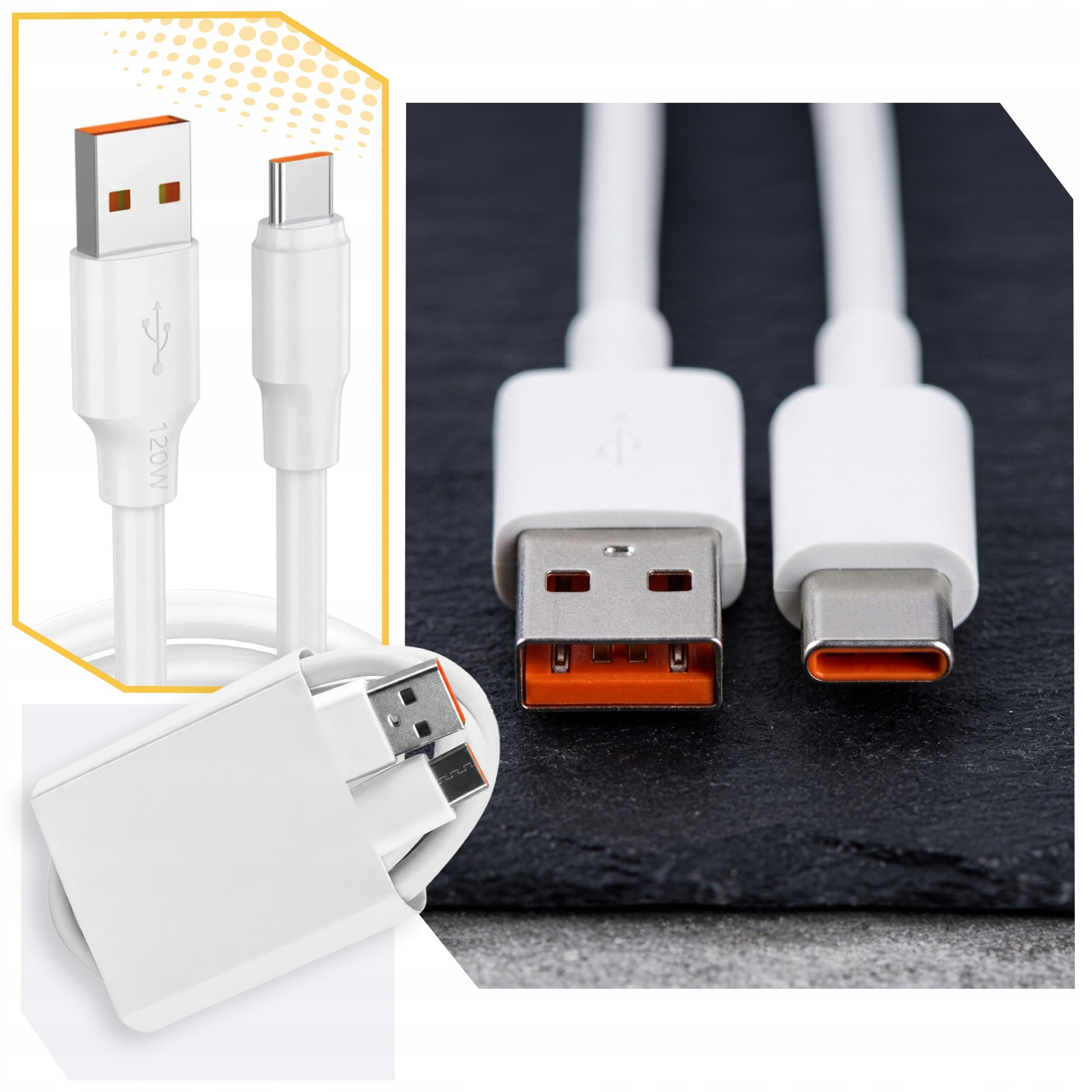 CABLE XIAOMI USB USB-C WHITE 6A 66W FAST CHARGING 1M FAST CHARGE TYPE C Manufacturer code 40032