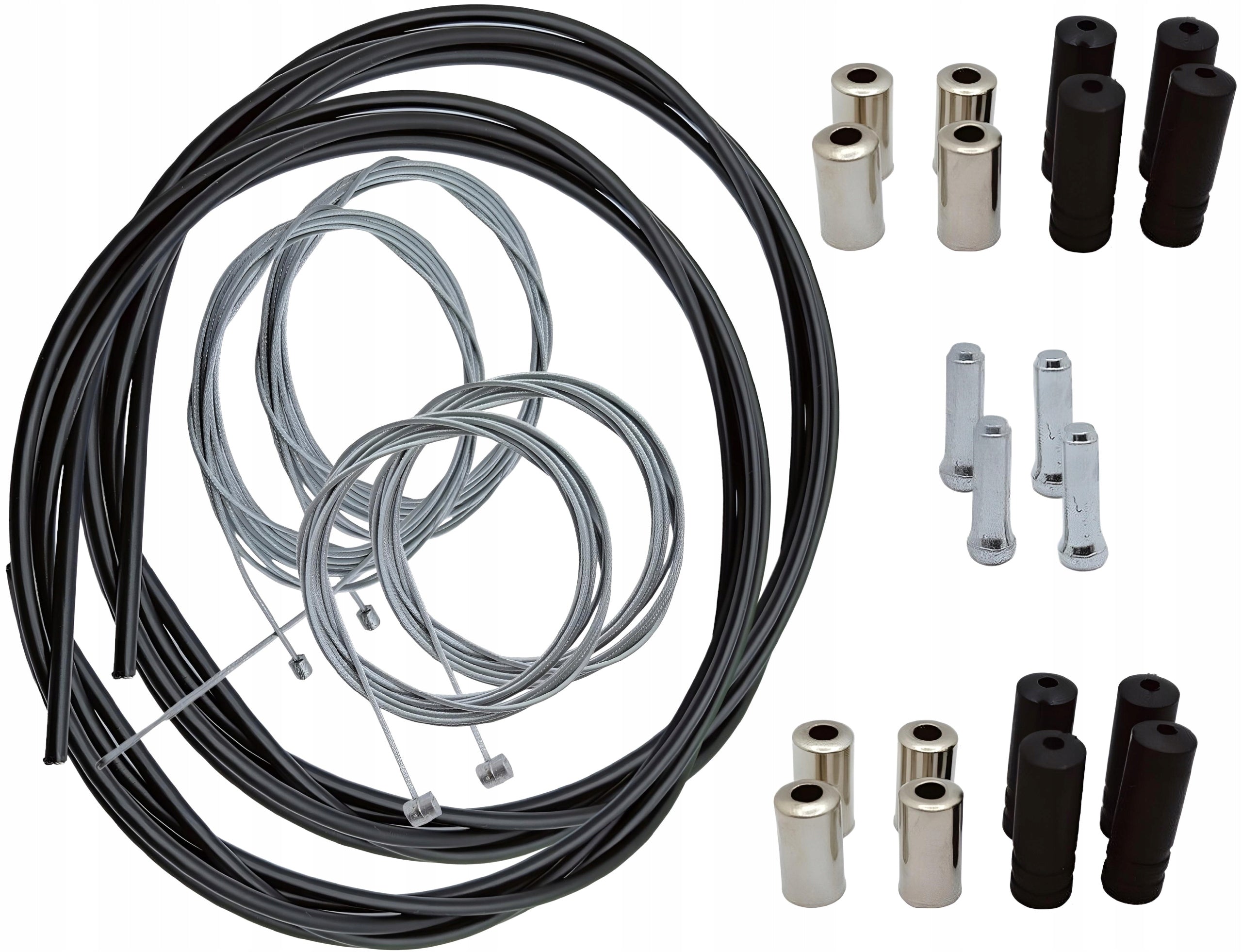 CABLES AND ARMOUR FOR THE WHOLE BIKE SET FOR BRAKES AND DERAILLEURS