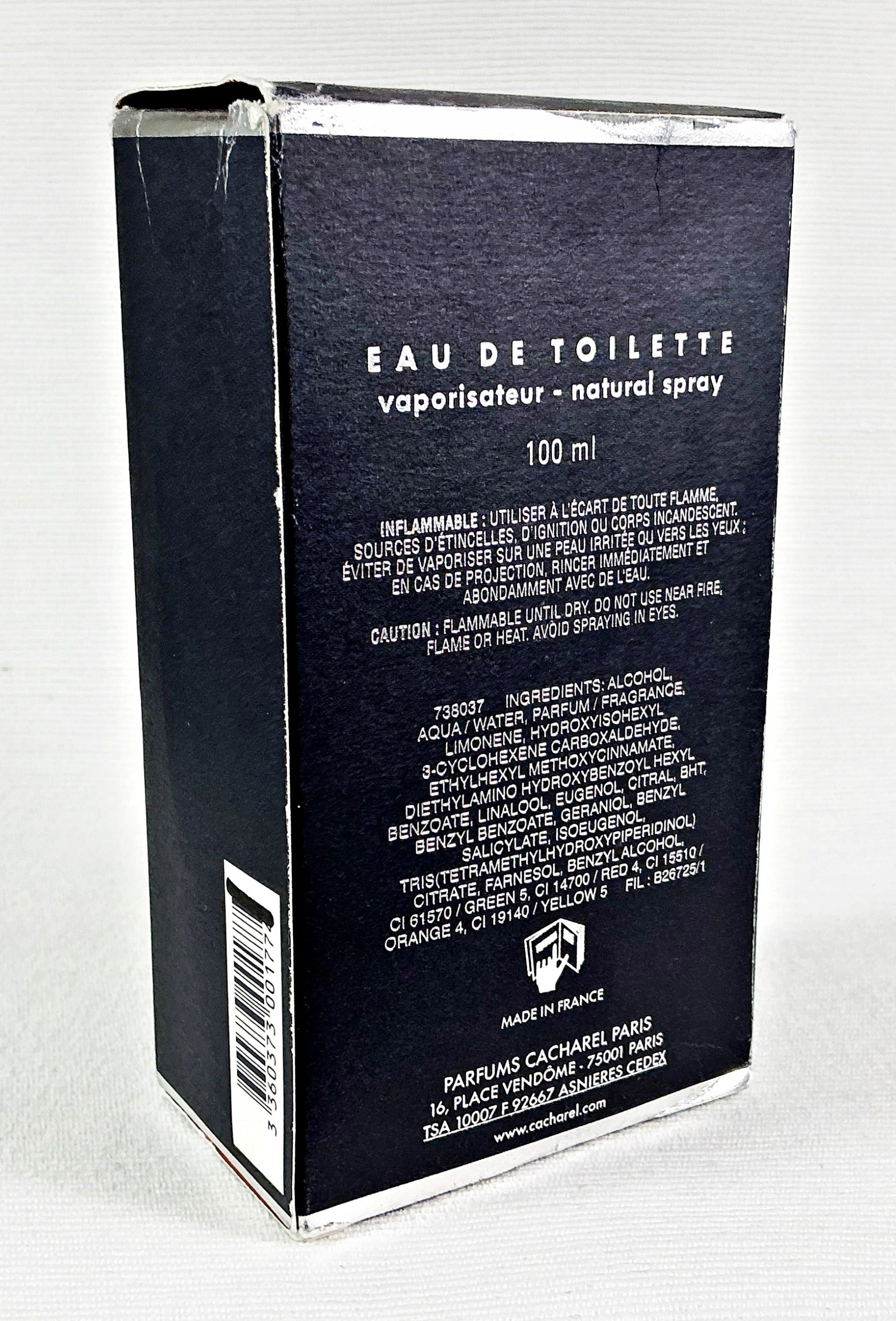 CACHAREL POUR L'HOMME 100 ML EAU DE TOILETTE 2007r OLDER EDITION UNIQUE Manufacturer code 4823086106505