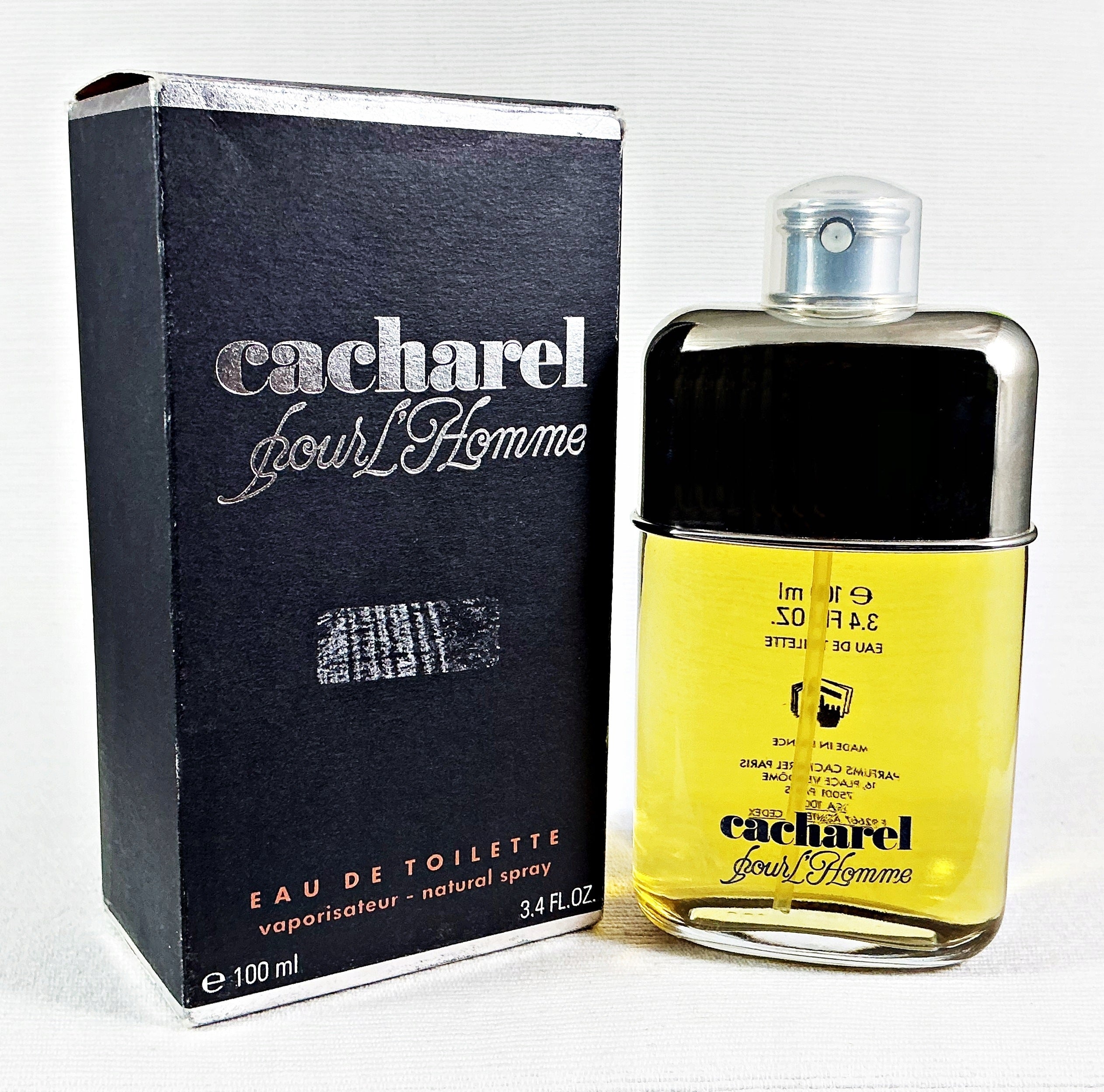 CACHAREL POUR L'HOMME 100 ML EAU DE TOILETTE 2007r OLDER EDITION UNIQUE Packaging status original