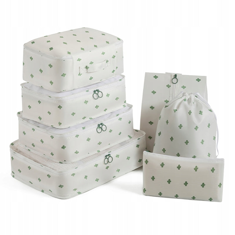 CACTUS TRAVEL ORGANIZER PACKING SUITCASE BAGS SET OF 7