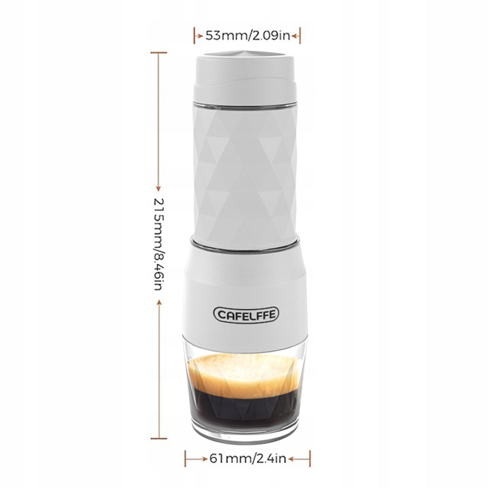 CAFELFFE Portable Handheld Coffee Maker 3 in 1 18 Bars Mini Coffee Maker Manufacturer code AG250910100346