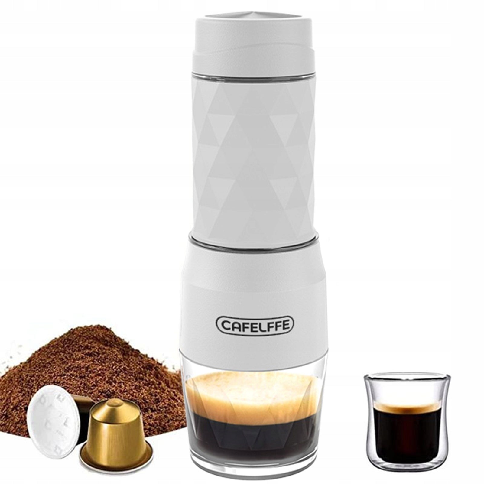 CAFELFFE Portable Handheld Coffee Maker 3 in 1 18 Bars Mini Coffee Maker