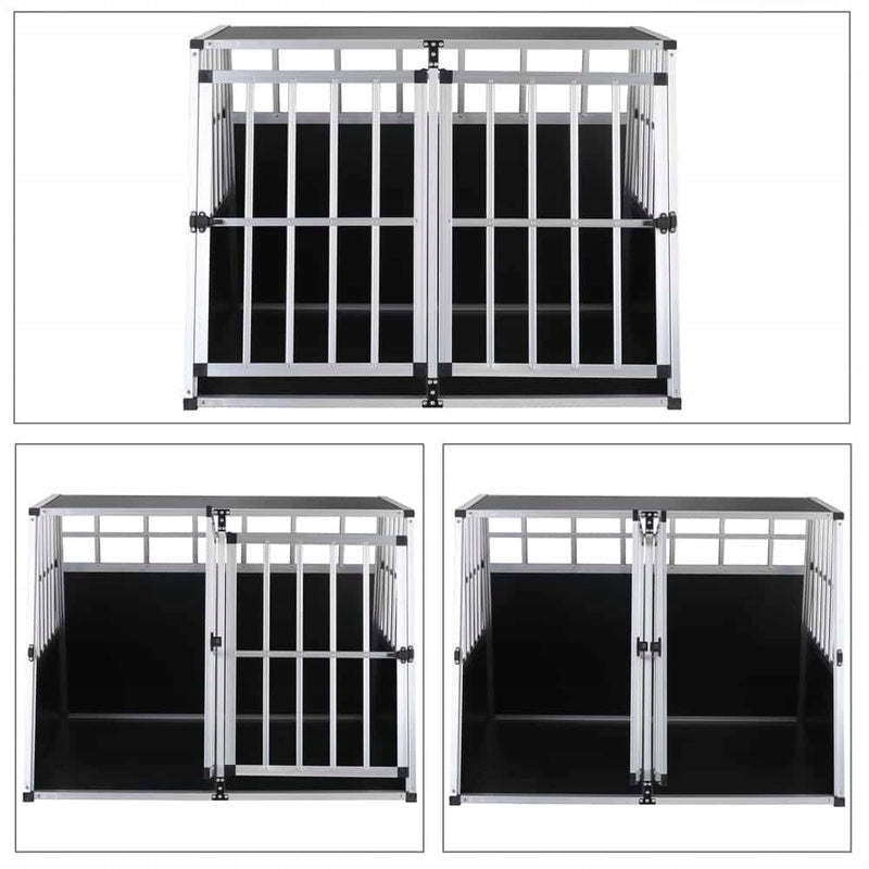 CAGE TRANSPORTER FOR DOG ALUMINUM 97x90x70cm Main material metal