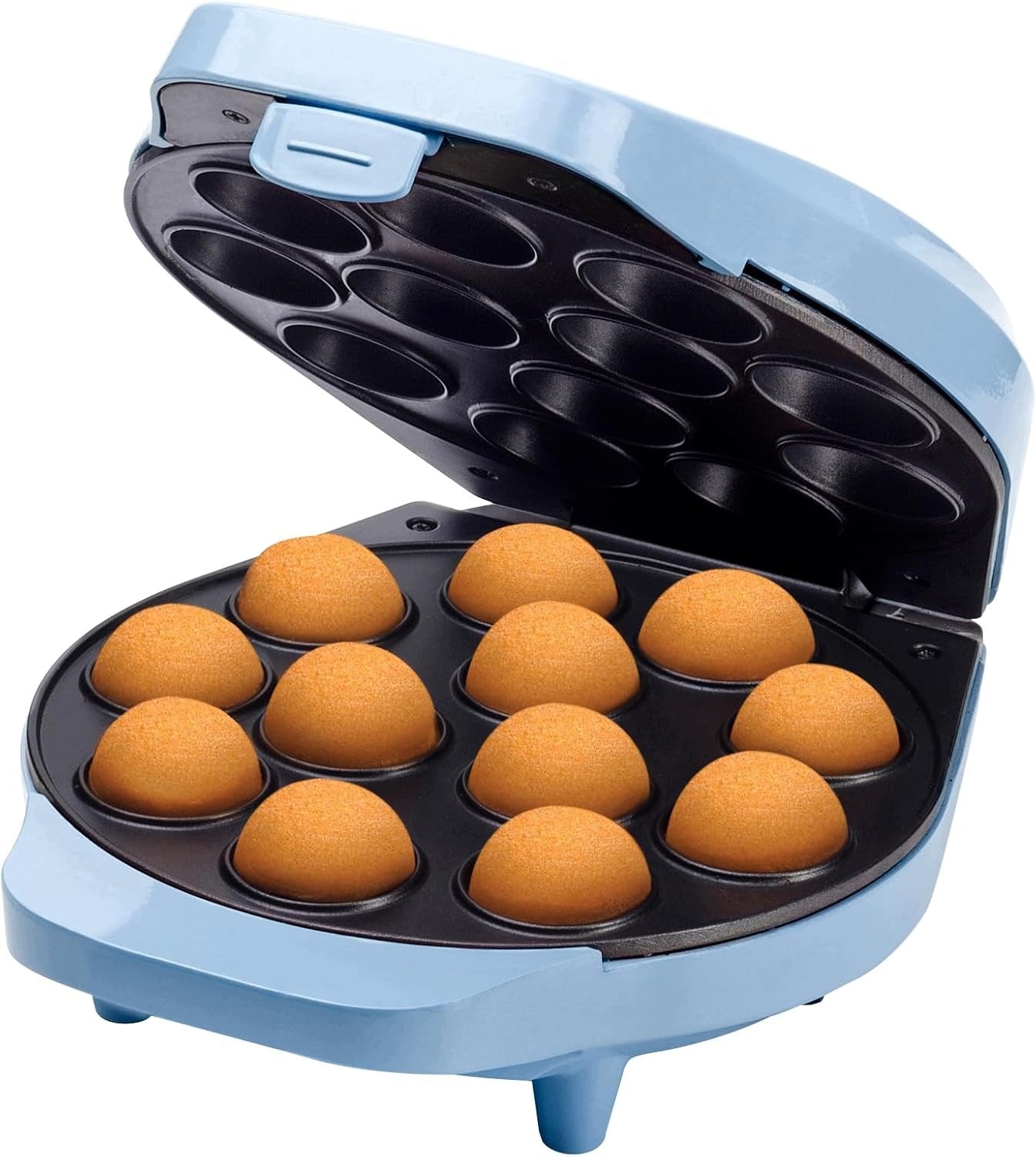 CAKE POP WAFFLE MAKER BESTRON 12 ROASTS 700W BLUE + ACCESSORIES