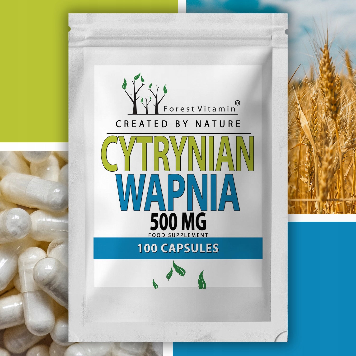 CALCIUM CITRATE 500mg CALCIUM FOR STRONG BONES AND TEETH LIME Brand Forest Vitamin
