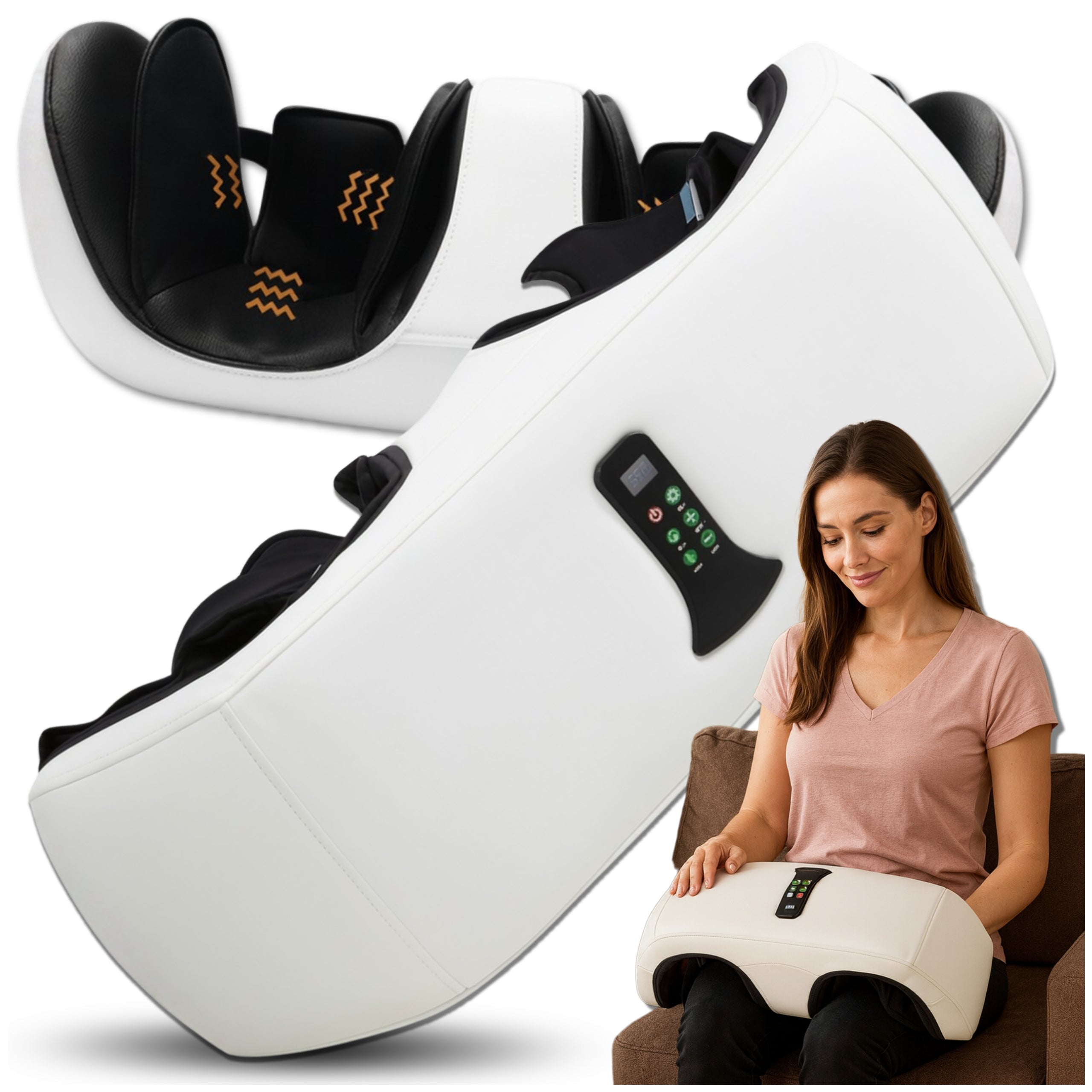 CALF LEG KNEE MASSAGER WITH COMPRESSION HEATING AIR BAG System