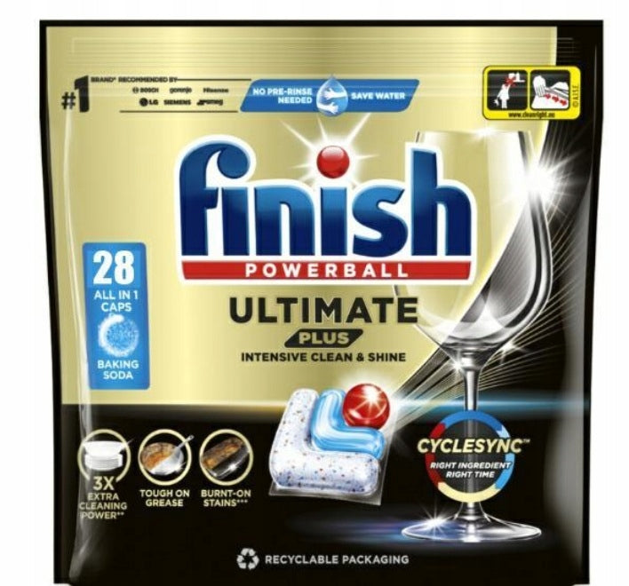CALGONIT FINISH CAPSULES ULTIMATE PLUS A28 BAKING SODA
