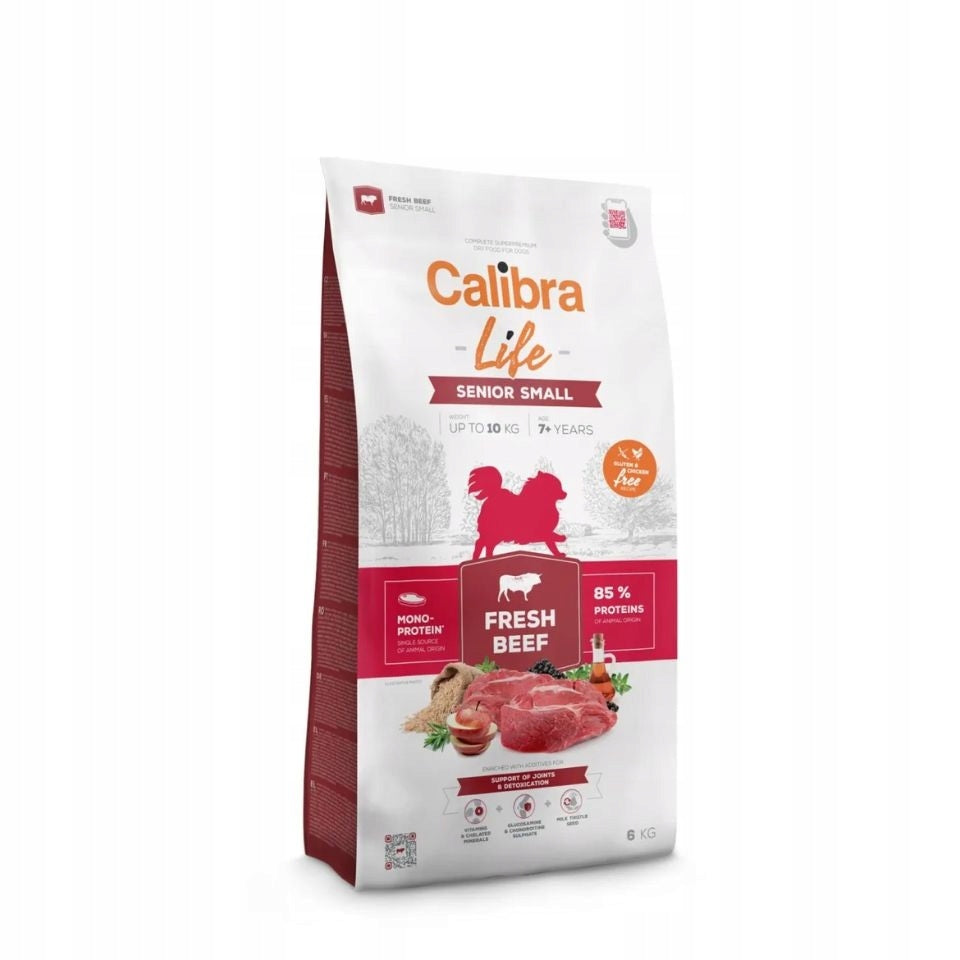 CALIBRA Dog Life Senior Small Fresh Beef with Beef for Older Dogs 6kg