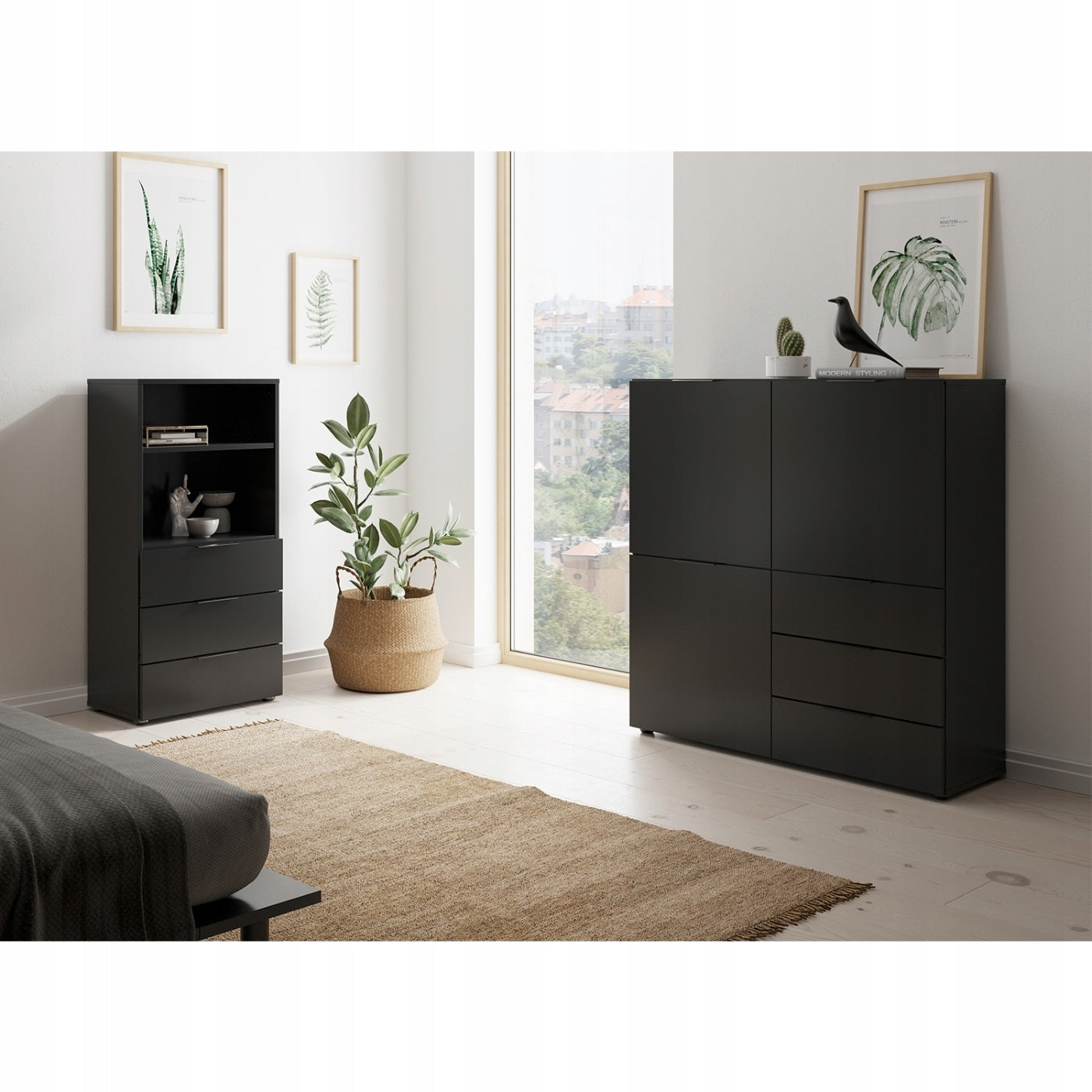Schrank vidaXL, schwarz 