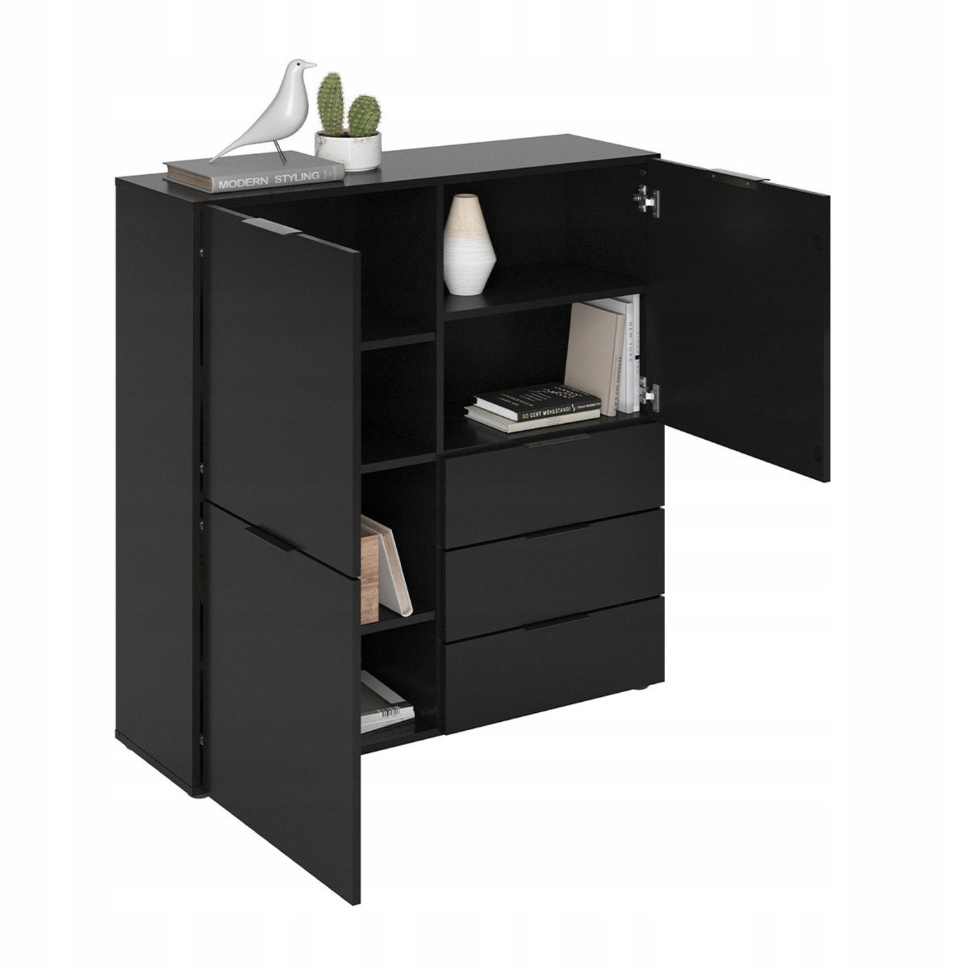 Schrank vidaXL, schwarz 