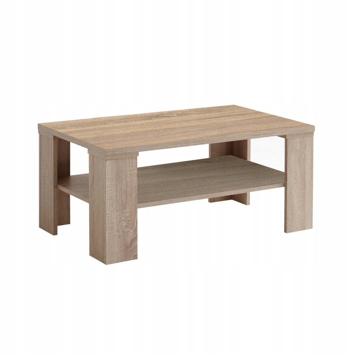 Couchtisch mit Ablage FMD 100x60x46cm, braun 