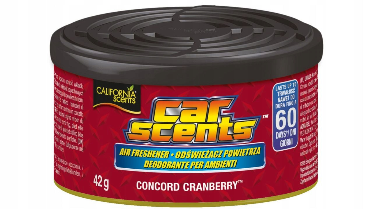 CALIFORNIA SCENTS CONCORD CRANBERRY FRAGRANCE FOR CAR OFFICE CAN 42g EAN (GTIN) 7638900435139