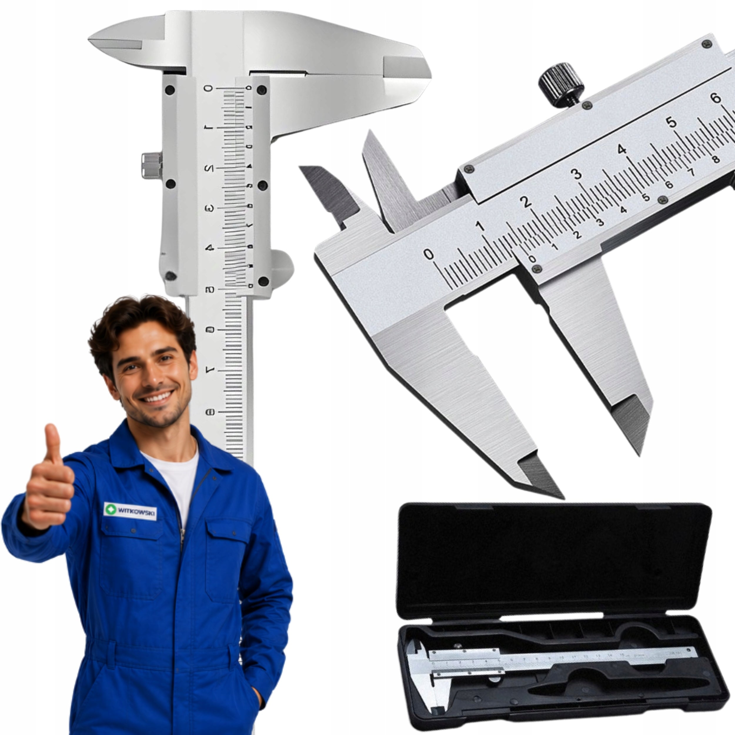 CALIPER 150MM PRECISION NONIUS STAINLESS STEEL WITH CASE 0-150mm
