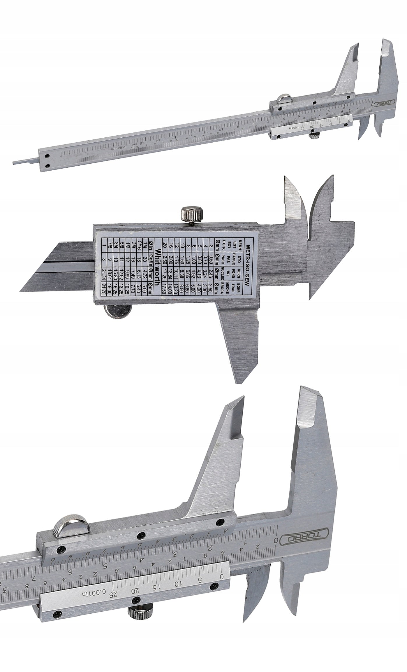 CALIPER 150mm 0,02 NONIUS ANALOG READABLE SCREW LOCK TORRO Kind Vernier caliper