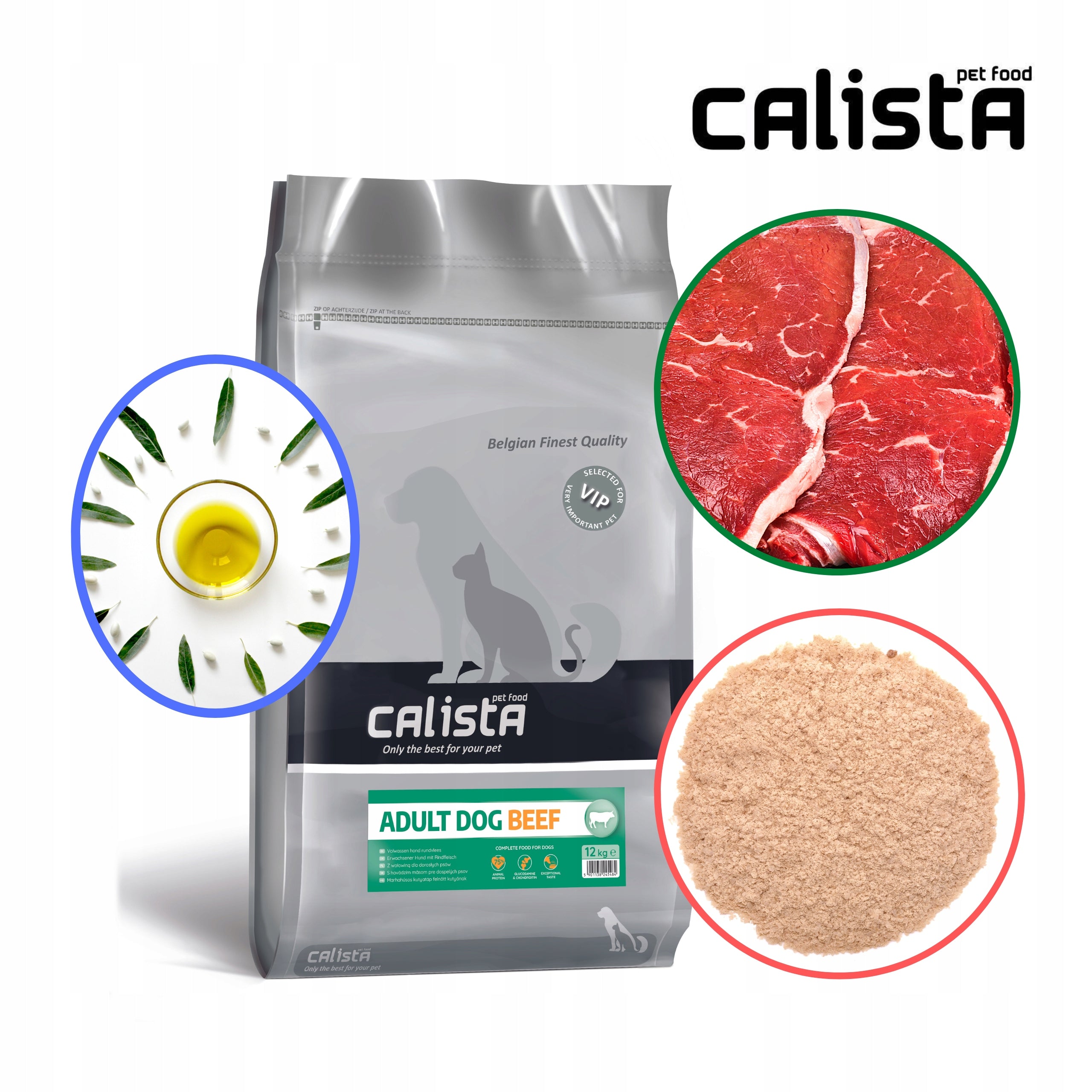 CALISTA DRY FOOD BEEF AND VITAMINS 3KG SHEEPDOG LAMBRADOR BEAGLE Manufacturer code Karma premium Calista beef12 kg