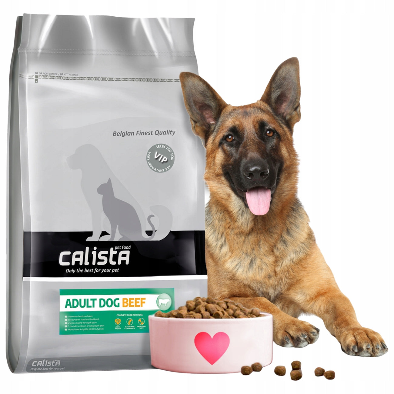CALISTA DRY FOOD BEEF AND VITAMINS 3KG SHEEPDOG LAMBRADOR BEAGLE