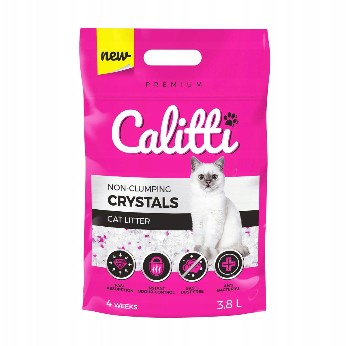 CALITTI Crystals Silicone Litter Box for Cat Litter Box 4 x 3,8L Packaging status original