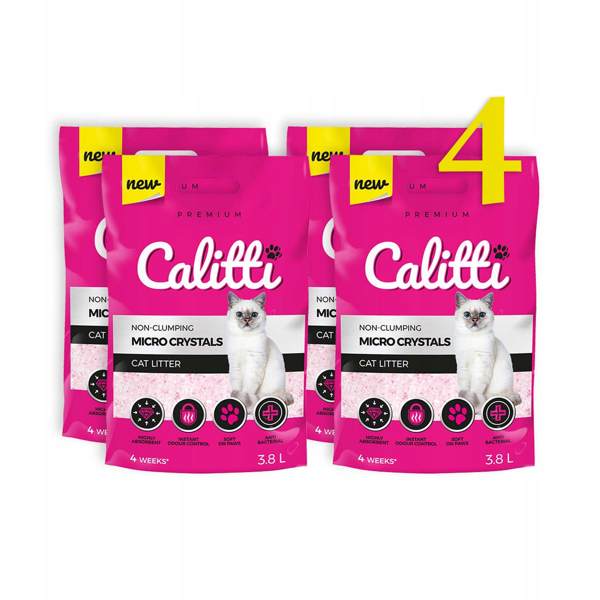 CALITTI MICRO CRYSTAL SILICONE LITTER 3,8 L 4P Brand Calitti