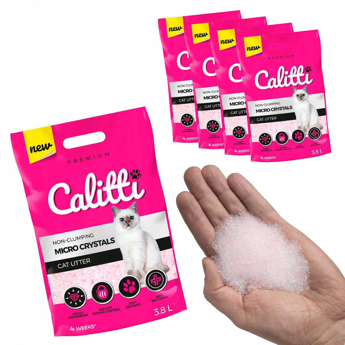 CALITTI MICRO CRYSTAL SILICONE LITTER 3,8 L 4P