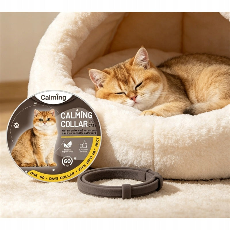 CALMING COLLAR FOR CAT PHEROMONE BROWN 38 CM ACTION FOR 60 DAYS