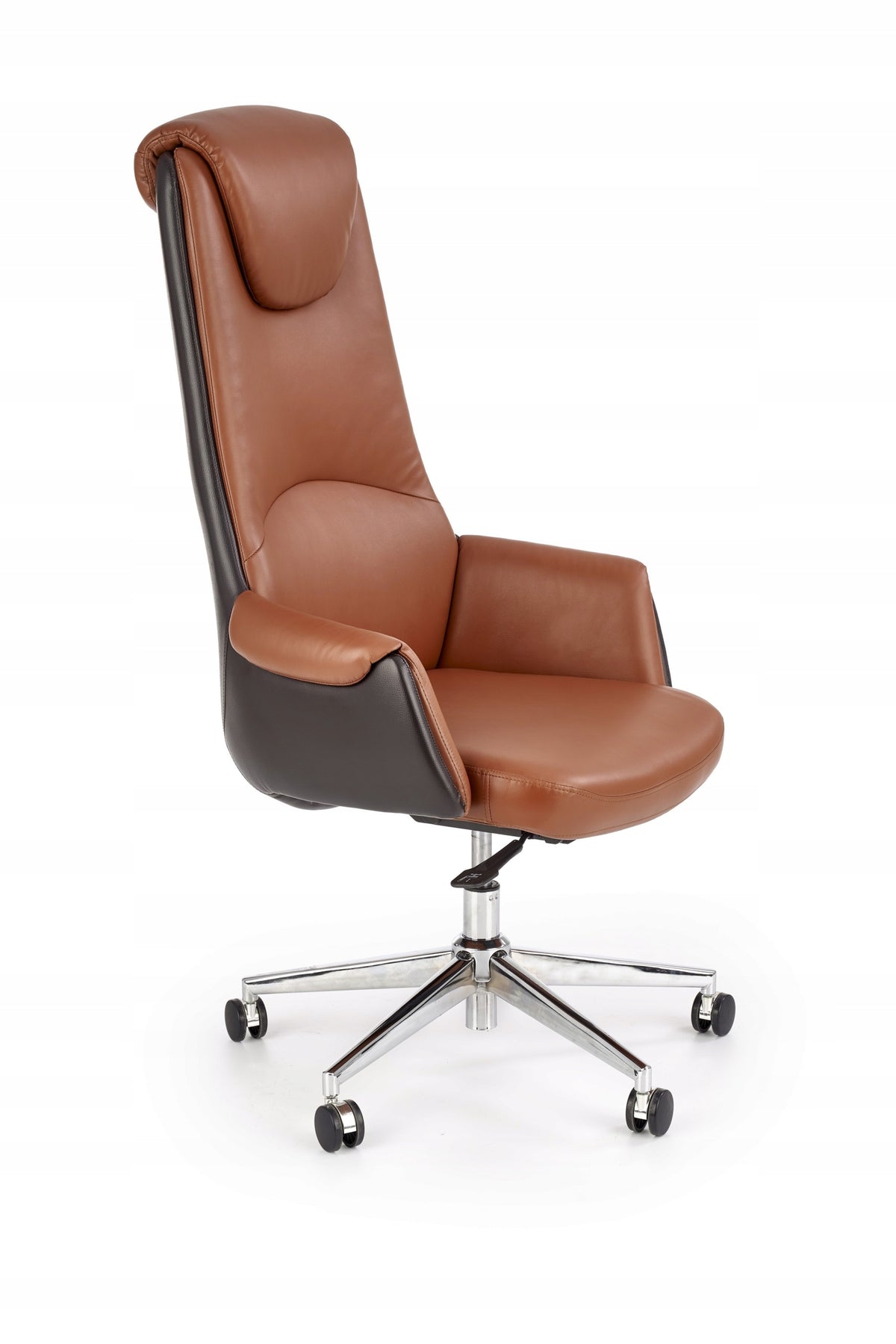 CALVANO Cabinet Chair Eco Leather Dark/Bright Brown - Comfort with MULTIBLOCK