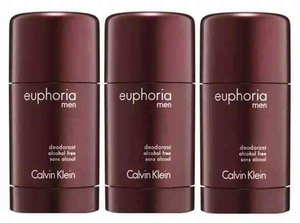 CALVIN KLEIN Euphoria Deodorant Stick 75g x3 pcs