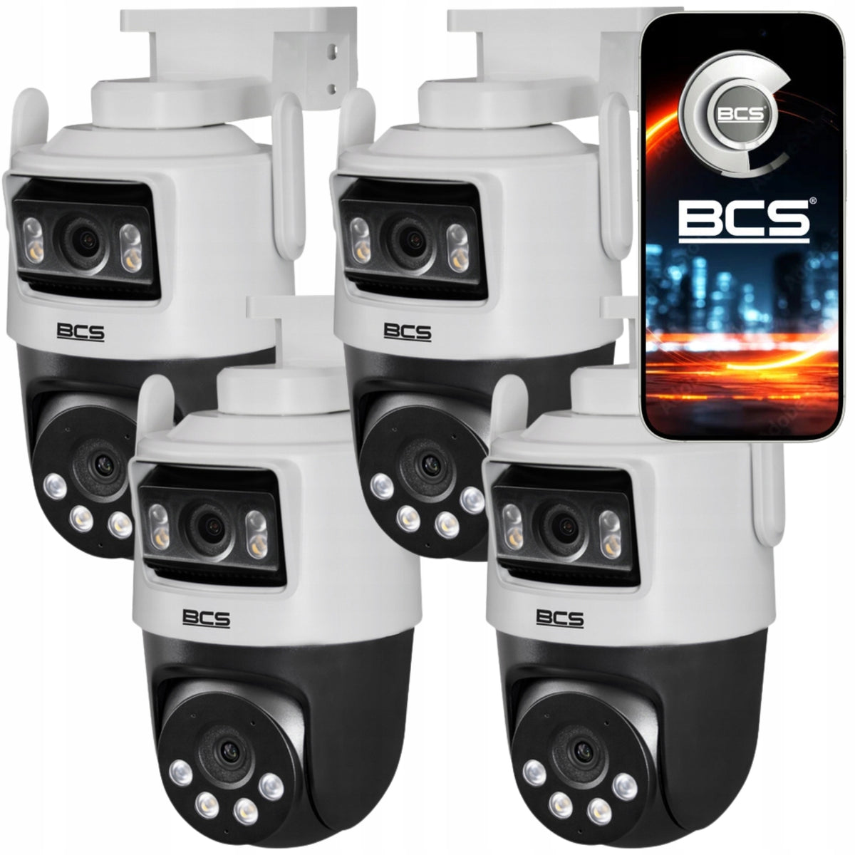 CAMERA 4X BCS-L-PTHOME06 5MPX IR50M DETECTION IP66 SOCKET SD DETERRENT
