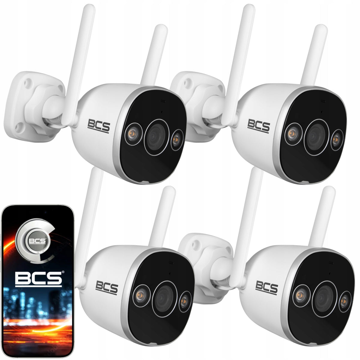CAMERA 4x BCS-B-THOME01(2.0) BASIC IP 5MPX IR20M MICROPHONE IP67 DORI BCS