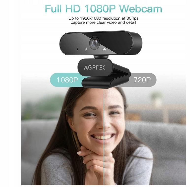 CAMERA AGPTEK WEB HP 1080P USB 2.0 BLACK Manufacturer code 1