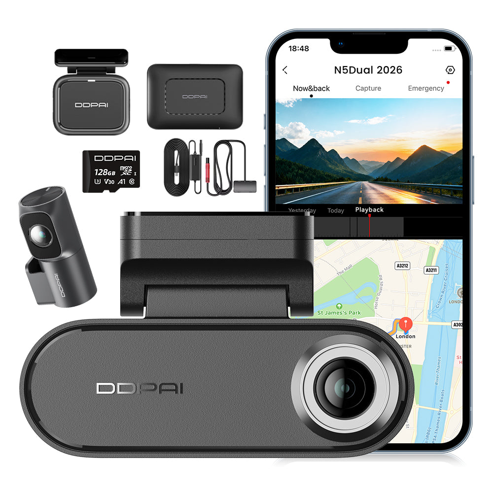 CAMERA DDPAI N5 Dual 2026 VIDEO RECORDER 4K +REAR RADAR MODULE 4G SET