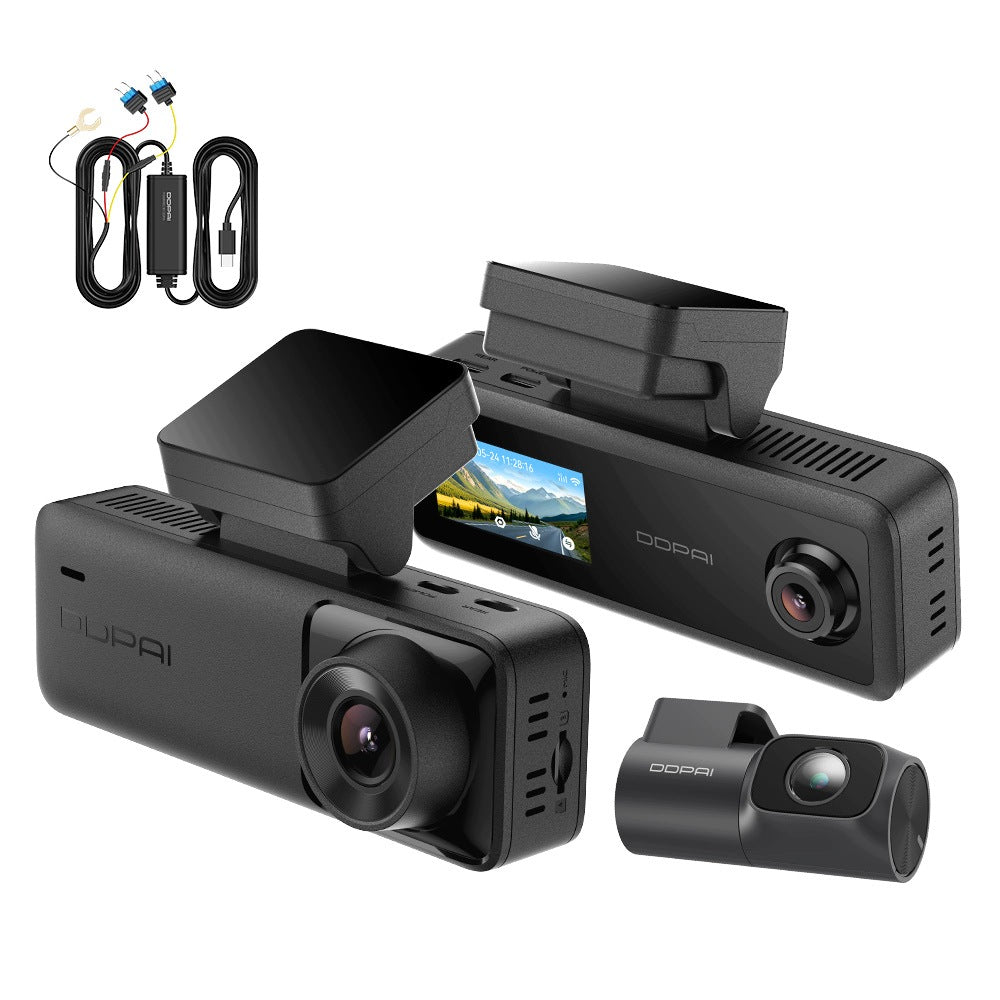CAMERA DDPAI VIDEO RECORDER N4T Pro 4K HDR FRONT REAR INTERIOR+HARDWIRE KIT