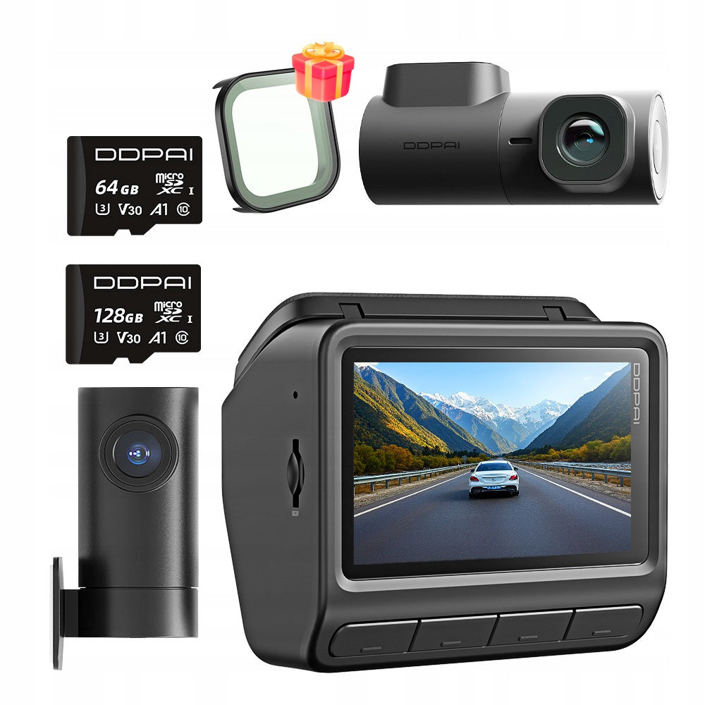 CAMERA DDPAI VIDEO RECORDER Z60 Pro 4K HDR GPS + MINI2X + REAR + CARD