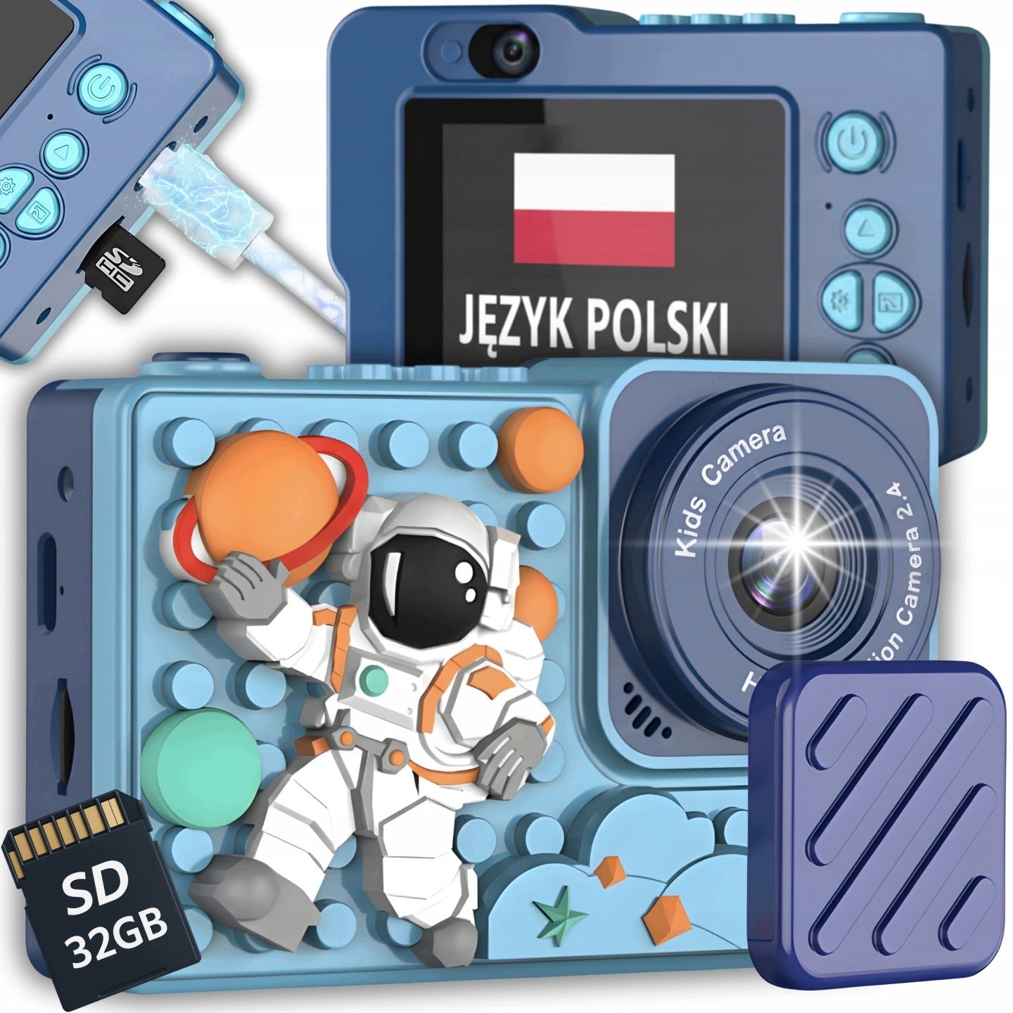 CAMERA FOR CHILDREN DIGITAL PHOTO 40Mpx TOY GAMES SOLID + FREEBIE