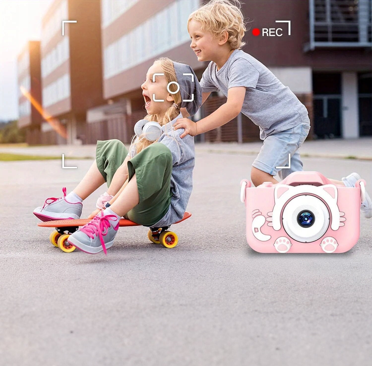 CAMERA FOR CHILDREN DOUBLE SELFIE KITTY 40 MPX MEMORY CARD Manufacturer code SMYCZ ZESTAW DZIECKA DZIEWCZYNKI AKUMULATOR