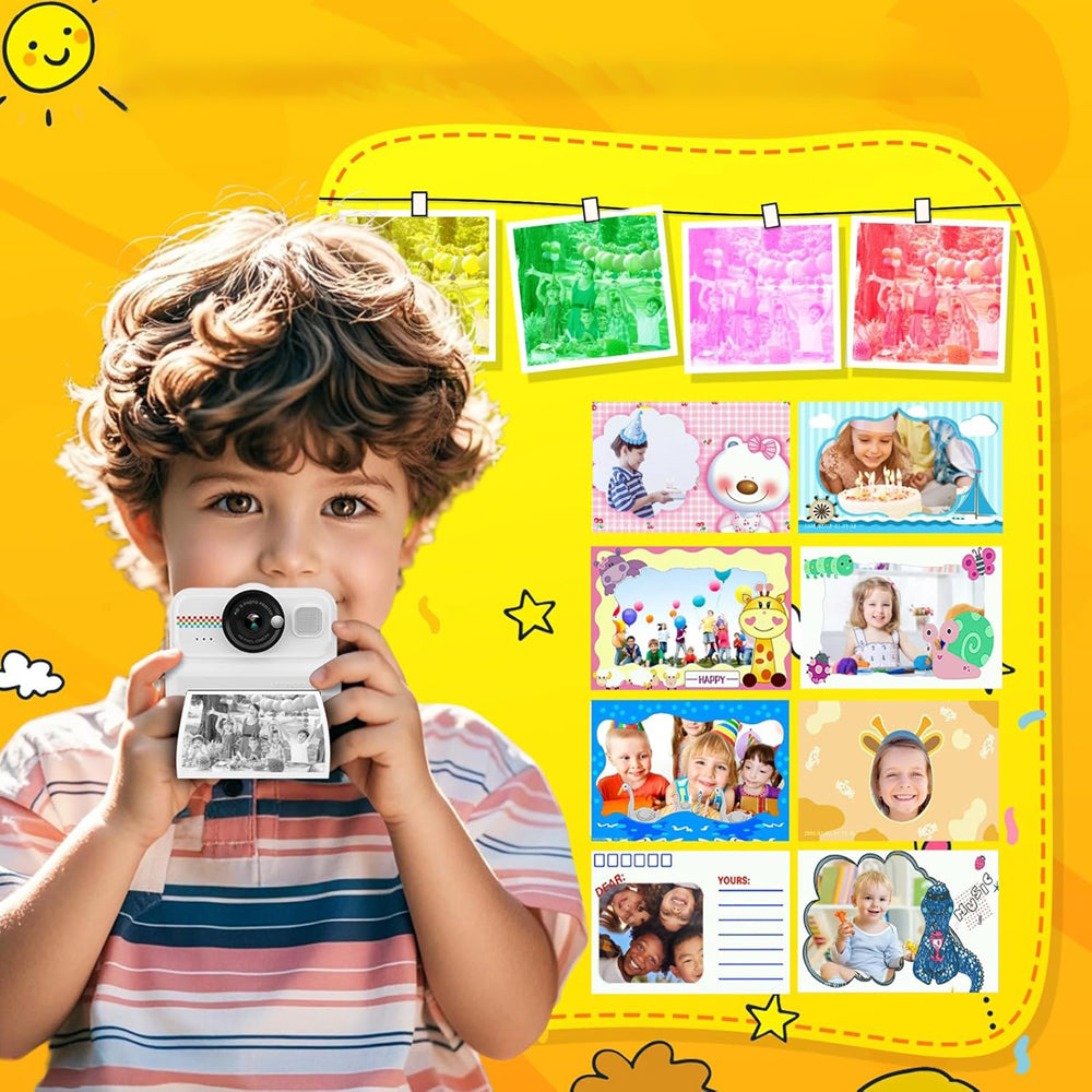 CAMERA FOR CHILDREN WITH 1080P PHOTO PRINTING AND 32GB MEMORY CARD Packaging status original