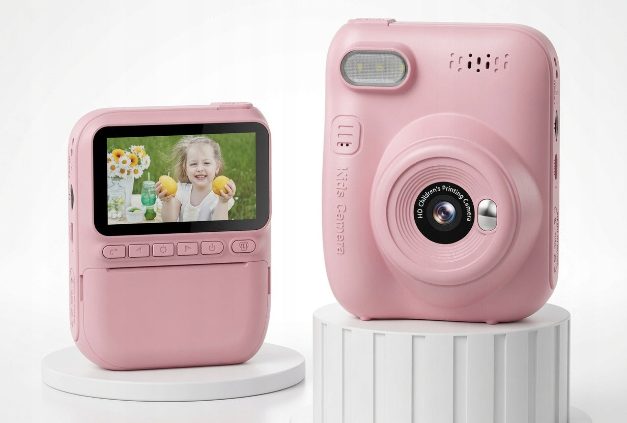 CAMERA FOR CHILDREN WITH PRINTER 14 MP 1080P SCREEN 3" CARD 32GB PINK Brand Bedee