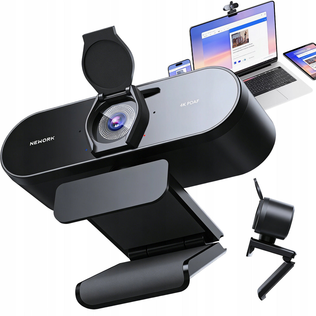 CAMERA FOR LIVE STREAMING 4K AUTOFOCUS PDAF+CDAF 2 MICROPHONES 180CM CABLE
