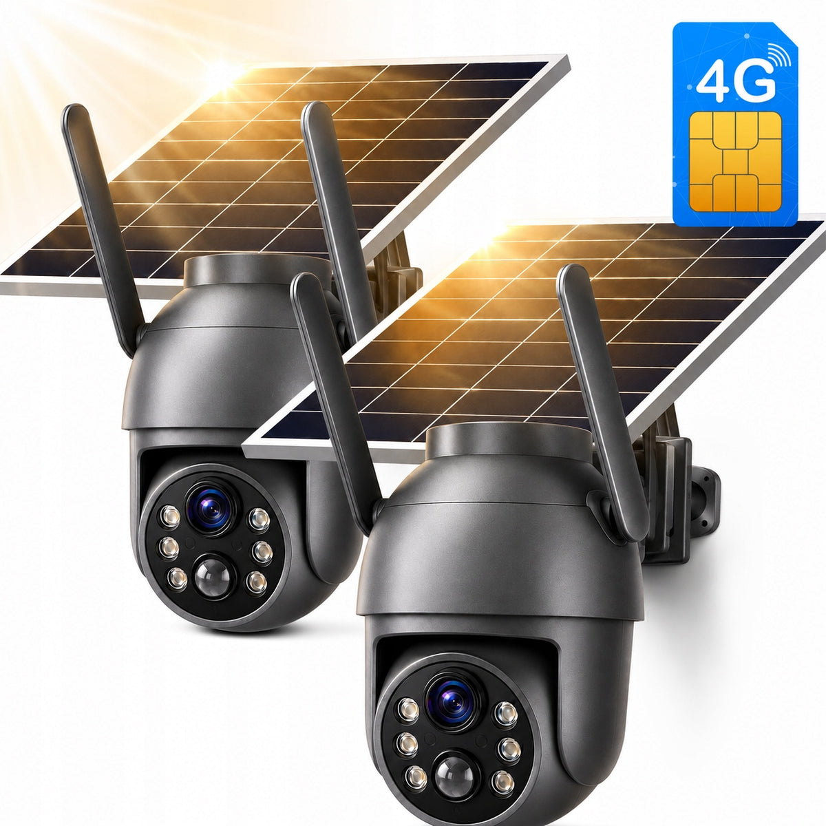 CAMERA GSM 4G LTE 8MP ROTATING EXTERNAL FOR SIM LED CARD IR DETECTION AI