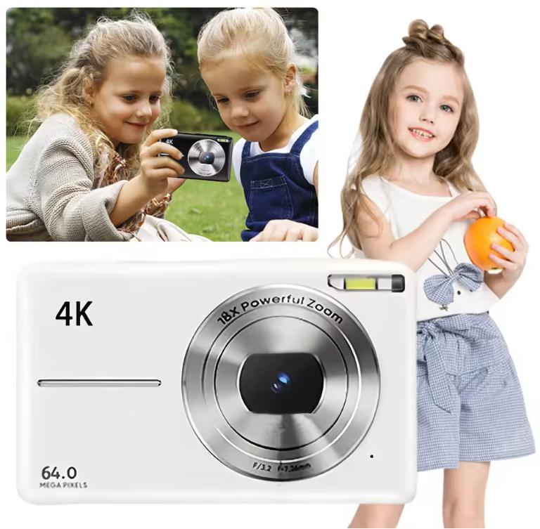 CAMERA HD WHITE 18X ZOOM 1080P 44MP + 32G Batteries included yes